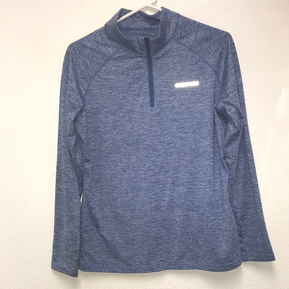 Ogeenier Large Women’s Blue 1/4 Zip Pullover Athleisure Athletic Wear Top Jacket